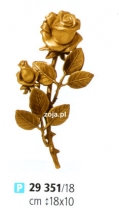 Róża Caggiati 29351 wys. 18  cm dodatki ozdoby nagrobkowe